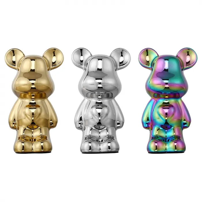 Статуэтка настольная iLedex FUNNY BEAR 6652 SILVER от ImperiumLoft