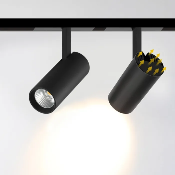 Светильник трековый магнитный поворотный iLEDEX TECHNICAL VISION 4822-007-D75-30W-38DG-3000K-BK от ImperiumLoft
