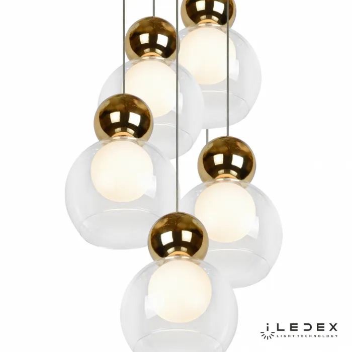 Подвесной светильник iLedex Blossom C4476-5R Золотой от ImperiumLoft