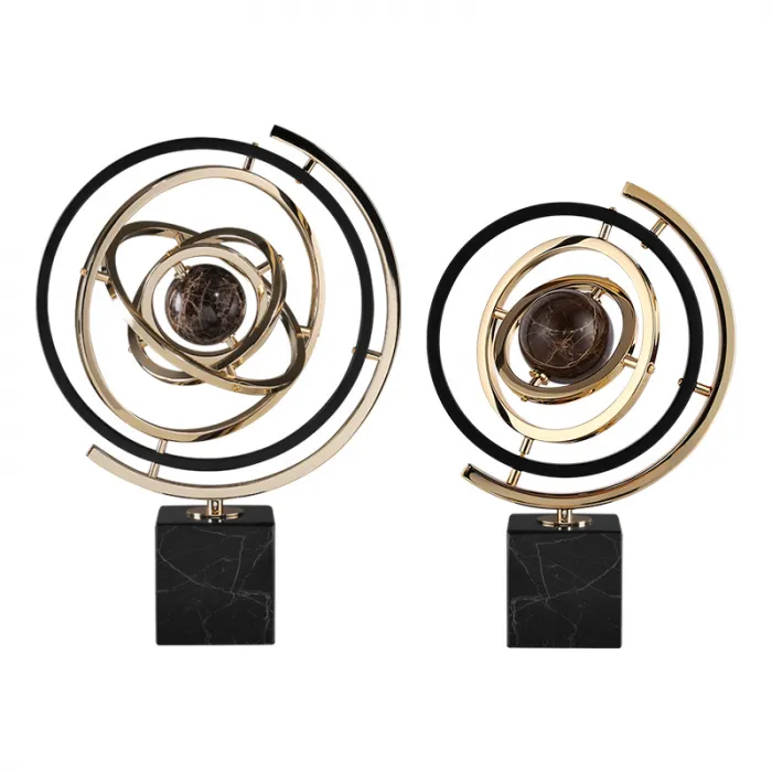 Статуэтка настольная iLedex SATURN 4171 S BLACK & GOLD от ImperiumLoft