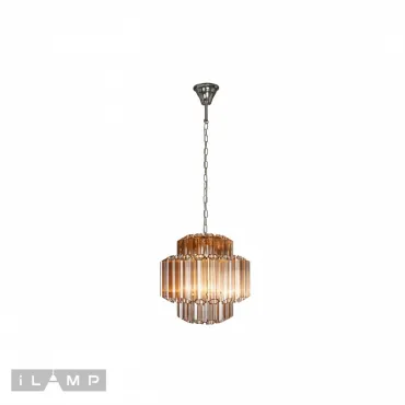 Подвесная люстра iLamp Destiny MD0267-4B CHROME+BROWN