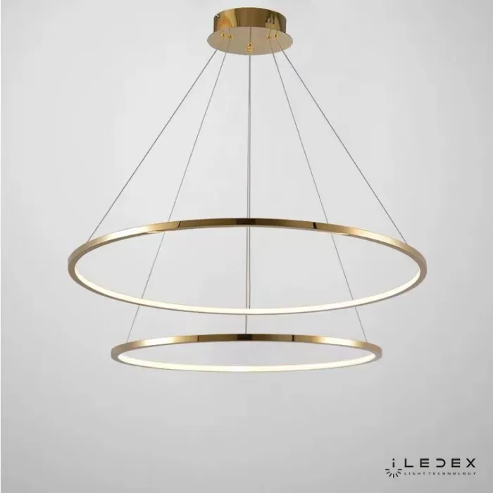 Подвесная люстра iLedex AXIS 10112P/2-39W-3000K (6/4) BRASS от ImperiumLoft