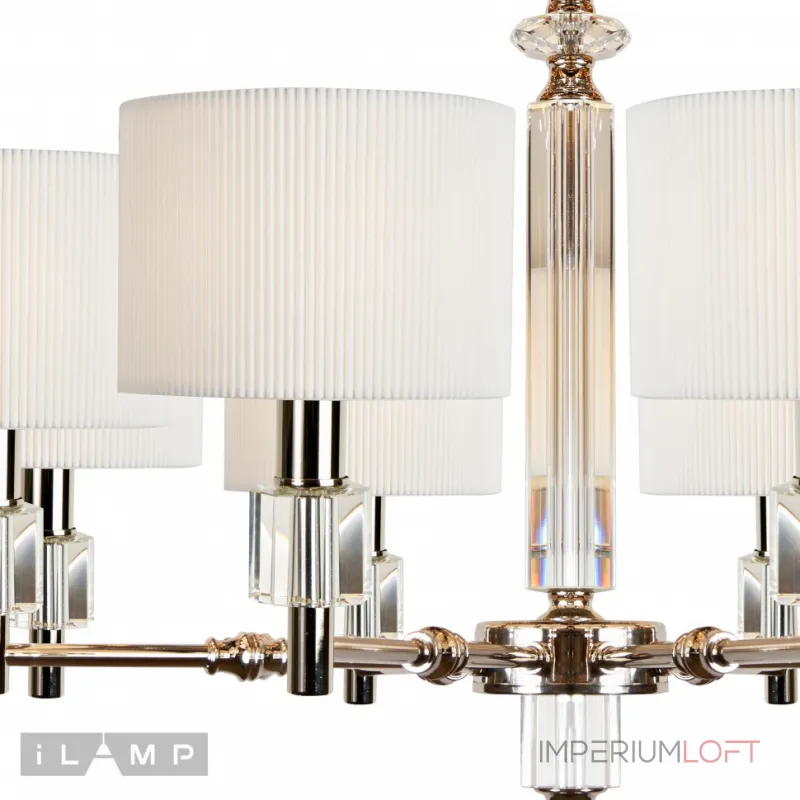 Подвесная люстра iLamp Alexa P2404-8 Nickel Подвесная люстра iLamp Alexa P2404-8 Nickel