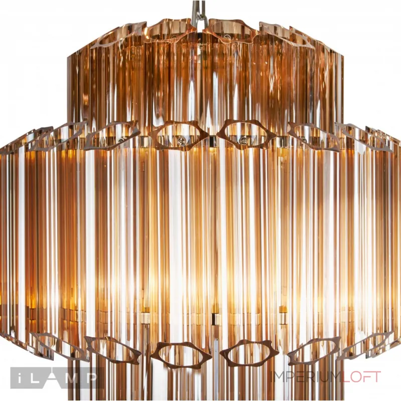 Подвесная люстра iLamp Destiny MD0267-4B CHROME+BROWN