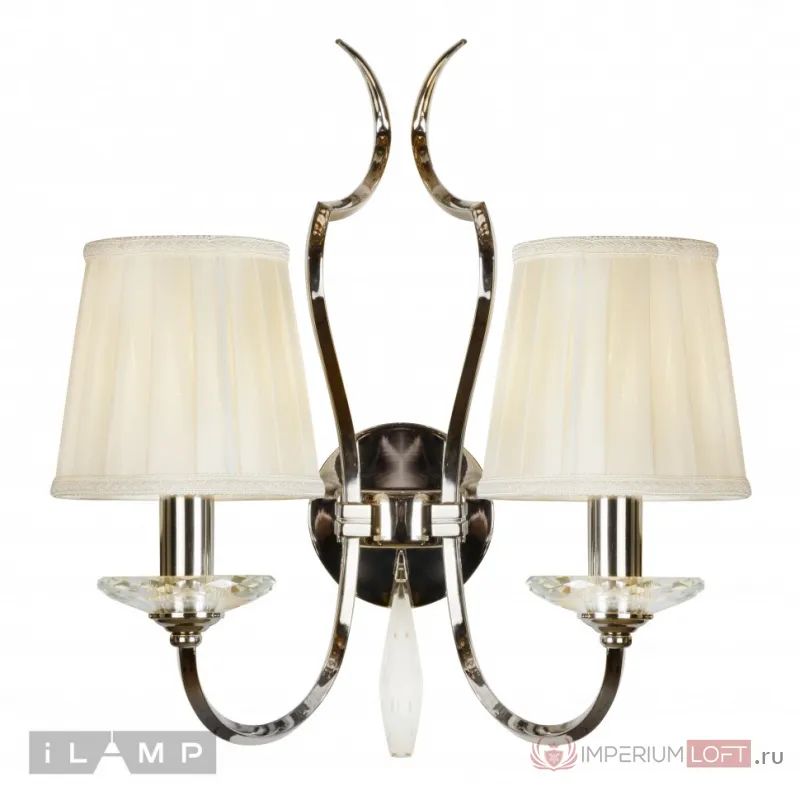 Настенный светильник iLamp Charm W2508-2 Никель+беж от ImperiumLoft