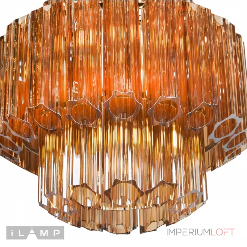 Подвесная люстра iLamp Destiny MD0267-4B CHROME+BROWN