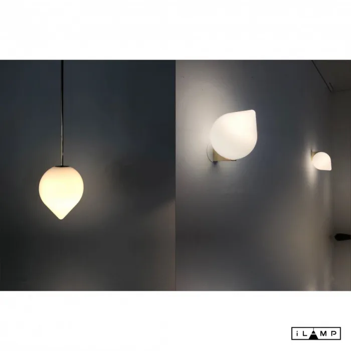 Настенный светильник iLamp CENTO 9572W/1-D300 BRASS&WHITE от ImperiumLoft