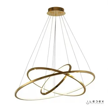 Подвесная люстра iLedex AXIS 10112P/3-63W-3000K (8/6/4) BRASS Подвесная люстра iLedex AXIS 10112P/3-63W-3000K (8/6/4) BRASS