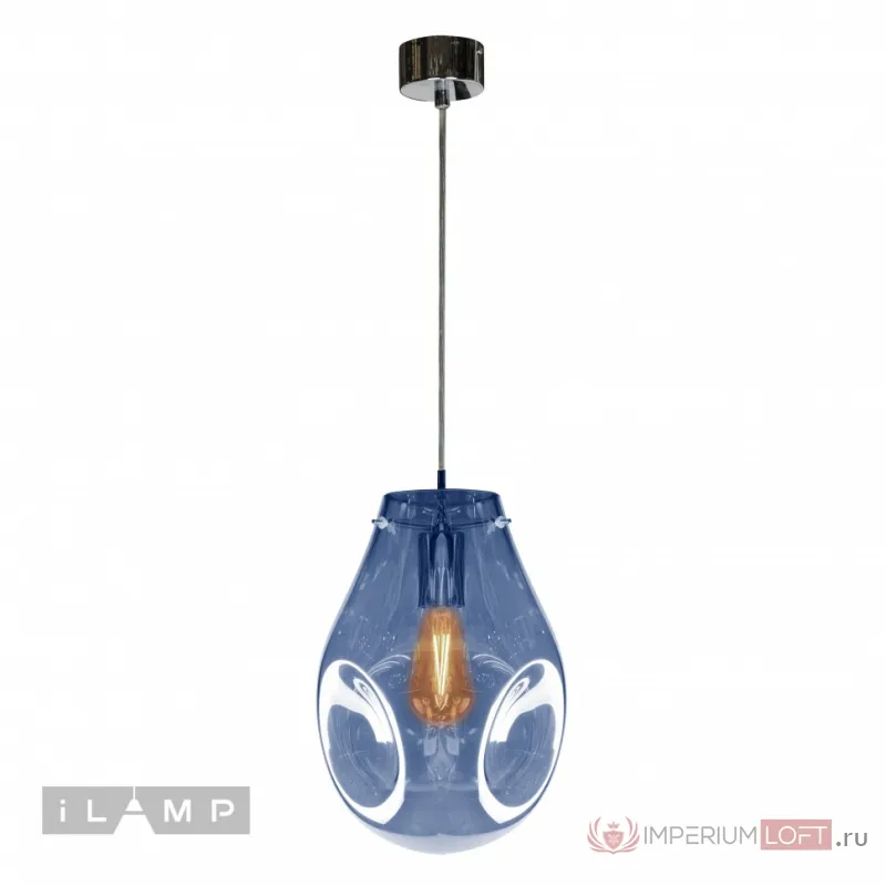 Подвесной светильник iLamp Pear 8827/1P Синий от ImperiumLoft