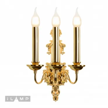 Настенный светильник iLamp Louvre B8551-3W Золотой от ImperiumLoft