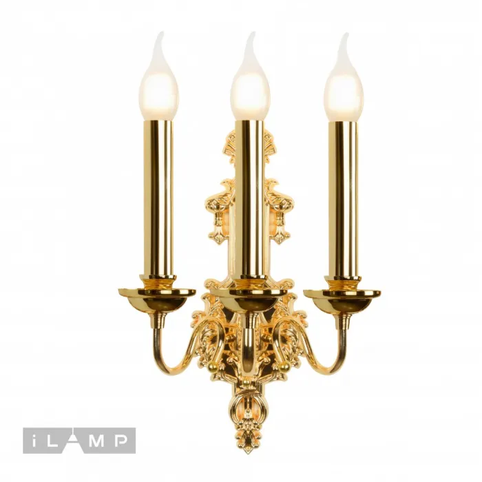 Настенный светильник iLamp Louvre B8551-3W Золотой от ImperiumLoft