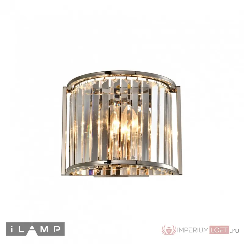 Настенный светильник iLamp QEENS W2553-2 NICKEL от ImperiumLoft