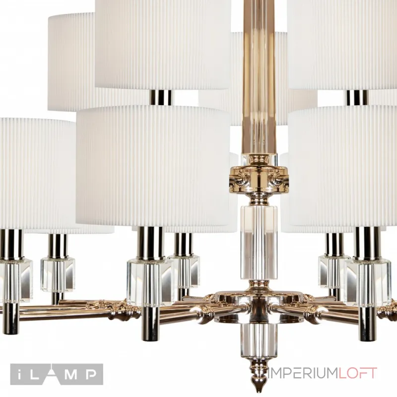 Подвесная люстра iLamp Alexa P2404-10+5 Nickel Подвесная люстра iLamp Alexa P2404-10+5 Nickel