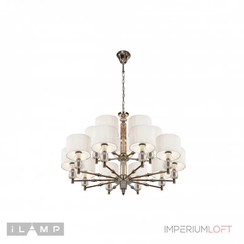 Подвесная люстра iLamp Alexa P2404-10+5 Nickel Подвесная люстра iLamp Alexa P2404-10+5 Nickel