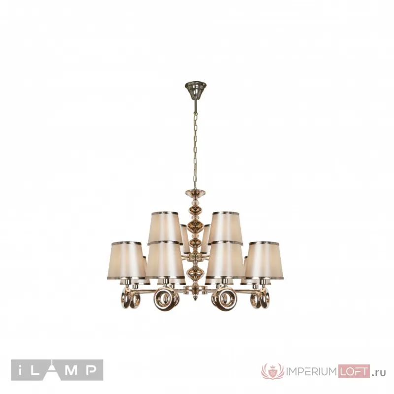 Подвесная люстра iLamp Brooklyn P2401-8+4 Nickel от ImperiumLoft