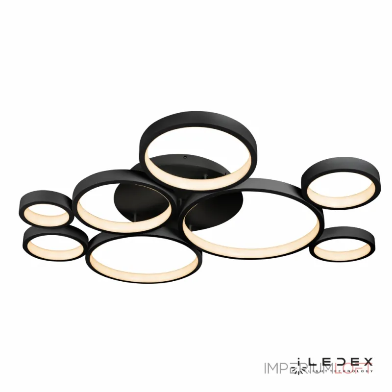 Потолочный светильник iLedex Ring Star 9004-8L-X 3000/6000K Чёрный Потолочный светильник iLedex Ring Star 9004-8L-X 3000/6000K Чёрный