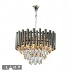 Подвесная люстра iLamp SAVAGE P9510-4 NICKEL