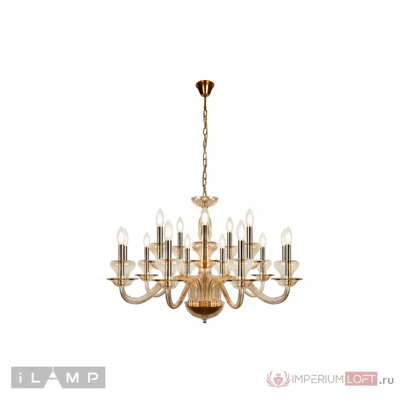 Подвесная люстра iLamp Mercury P9448-10+5 Gold от ImperiumLoft