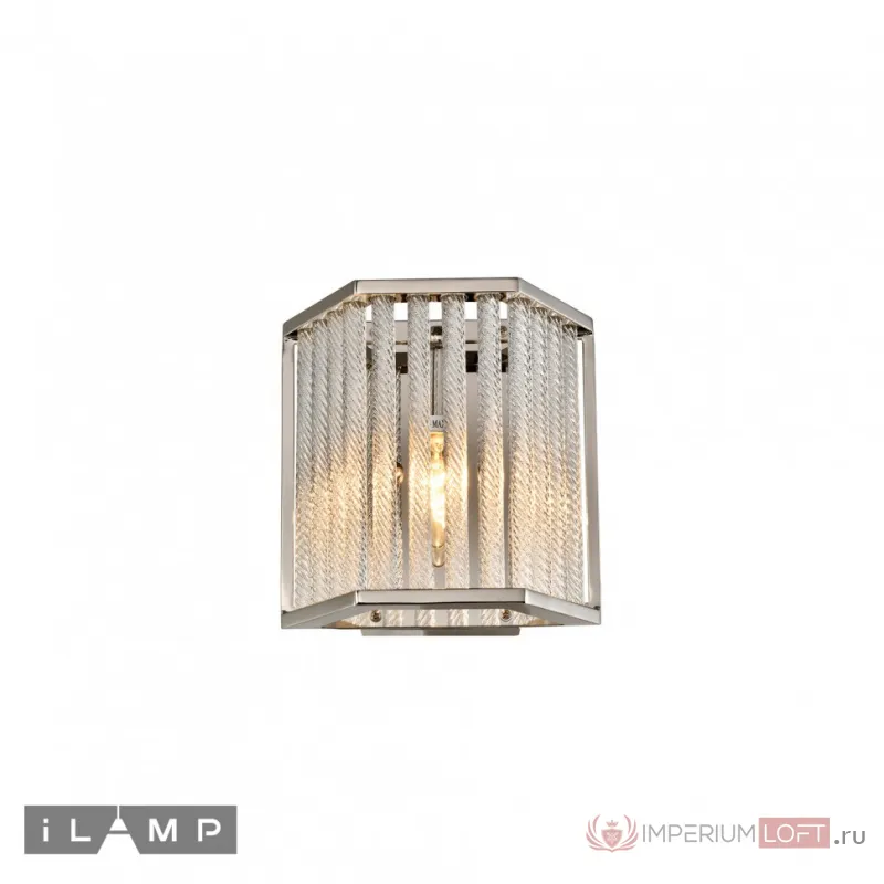 Настенный светильник iLamp RICH W9509-1 NICKEL от ImperiumLoft