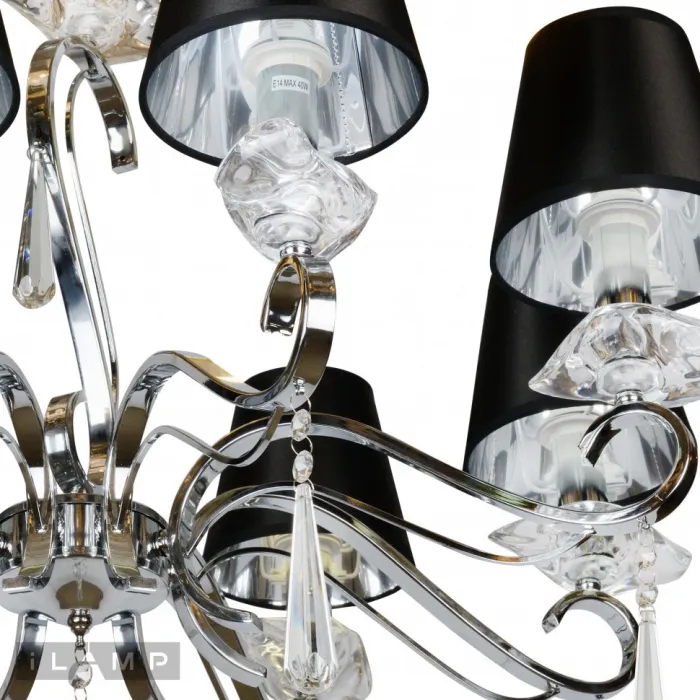 Подвесная люстра iLamp Stella RM1684/8 Хром от ImperiumLoft