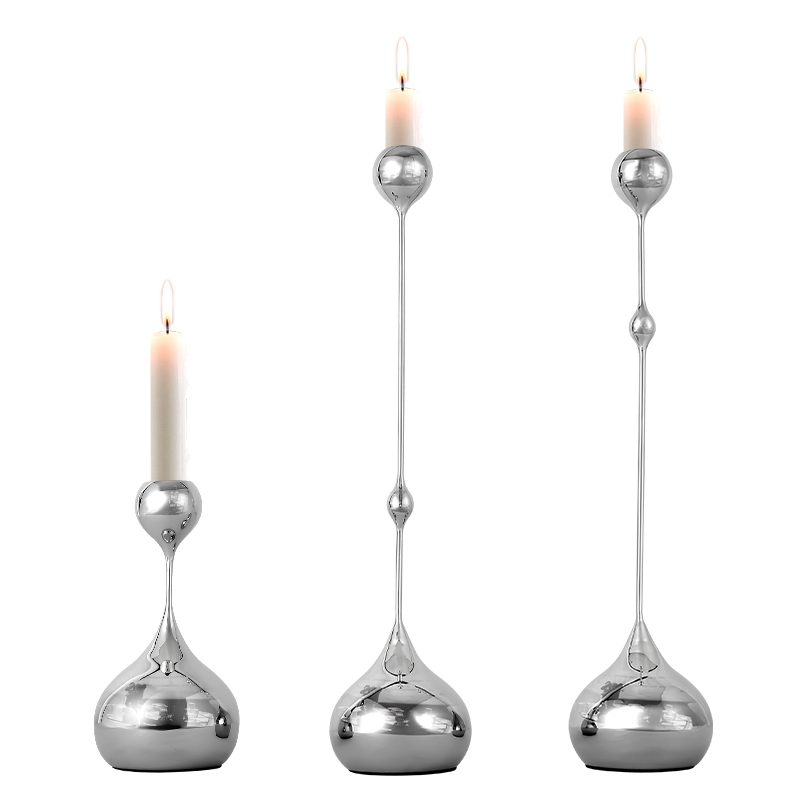 Подсвечник iLedex DROP 6917 L SILVER от ImperiumLoft