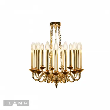 Подвесная люстра iLamp Louvre MD8551-15 Золотая от ImperiumLoft