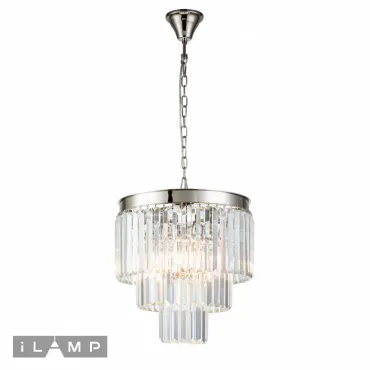 Подвесная люстра iLamp Triumph 7383/6P NICKEL от ImperiumLoft