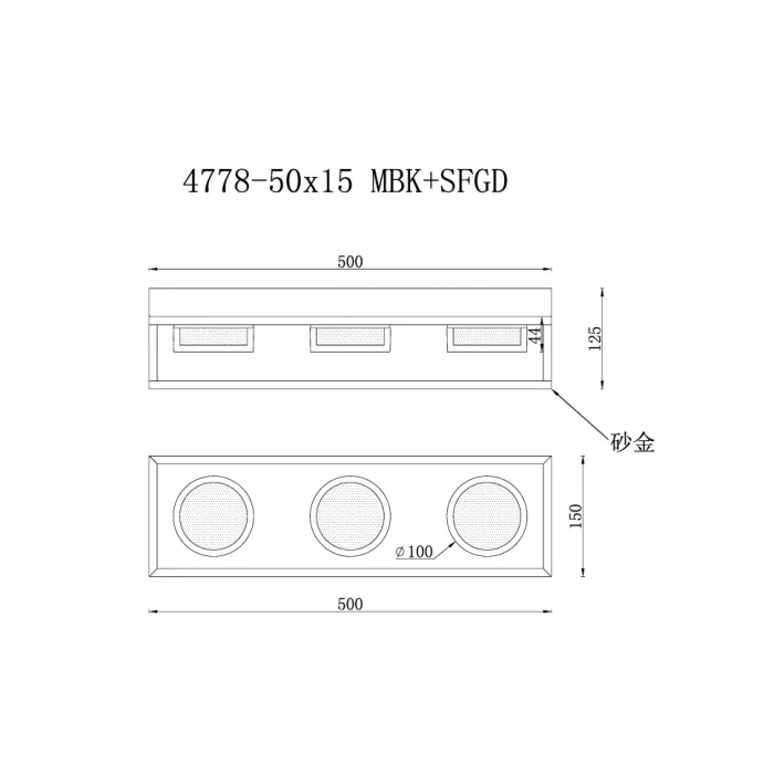 Светильник настенный iLEDEX Link 4778-50x15 MBK+SGD от ImperiumLoft
