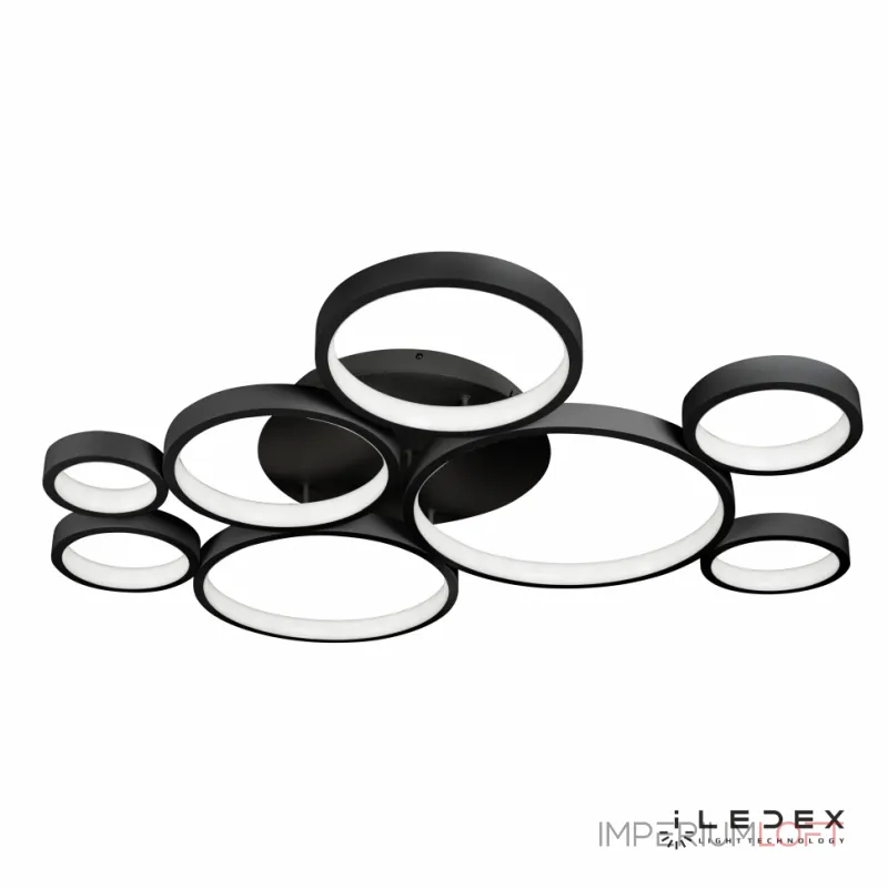 Потолочный светильник iLedex Ring Star 9004-8L-X 3000/6000K Чёрный Потолочный светильник iLedex Ring Star 9004-8L-X 3000/6000K Чёрный