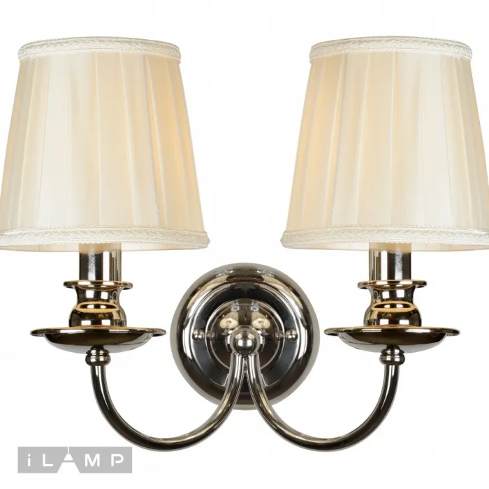 Настенный светильник iLamp Armonia W2510-2 Никель+беж от ImperiumLoft