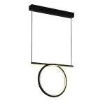 Подвесной светильник DeLight Collection Led Ring SS-L0834P-20W Цвет арматуры черный Цвет плафонов черный от ImperiumLoft