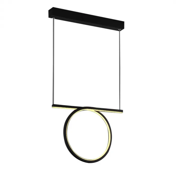 Подвесной светильник DeLight Collection Led Ring SS-L0834P-20W Цвет арматуры черный Цвет плафонов черный от ImperiumLoft