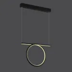Подвесной светильник DeLight Collection Led Ring SS-L0834P-20W Цвет арматуры черный Цвет плафонов черный от ImperiumLoft