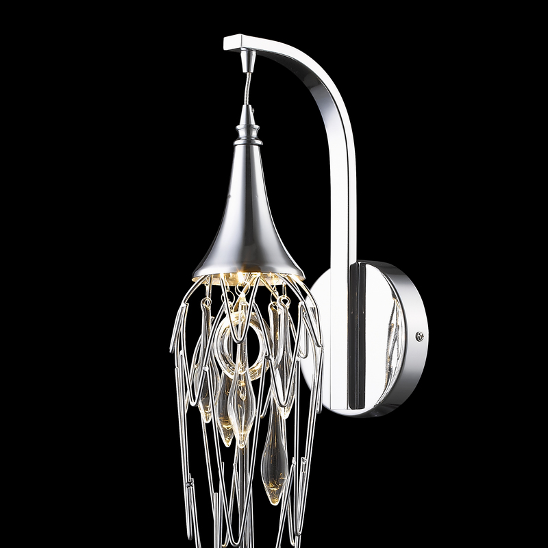 Бра DeLight Collection Goddess Tears W68009S-1 chrome Цвет арматуры хром Цвет плафонов хром от ImperiumLoft