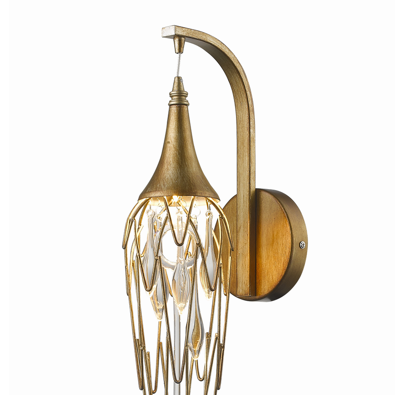Бра DeLight Collection Goddess Tears W68009S-1 gold Цвет арматуры желтый Цвет плафонов желтый от ImperiumLoft