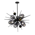 Люстра на штанге 9720P-10S black/smoky