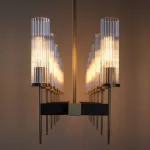 Люстра на штанге Alouette 12 brass