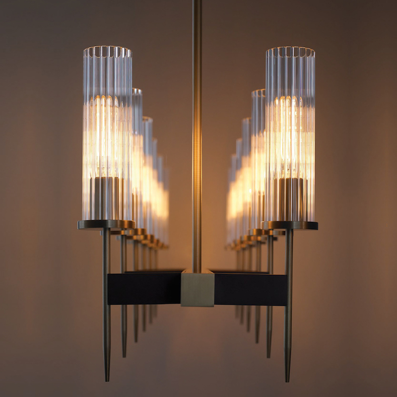 Люстра на штанге Alouette 12 brass Люстра на штанге Alouette 12 brass