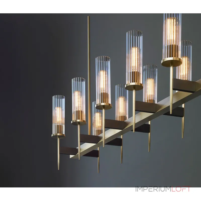 Люстра на штанге Alouette 12 brass Люстра на штанге Alouette 12 brass