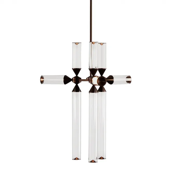 Подвесной светильник DeLight Collection Castle LD88798-9 Цвет арматуры черный Цвет плафонов прозрачный от ImperiumLoft