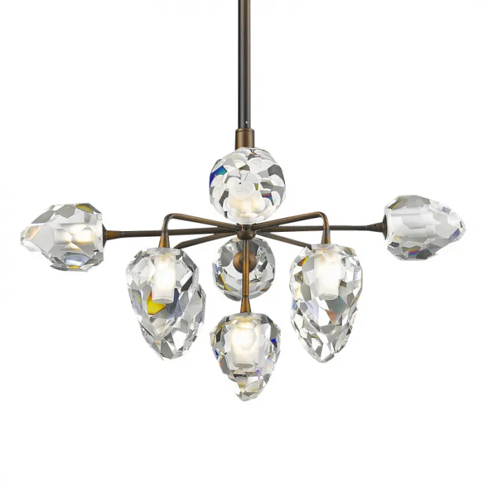 Люстра на штанге DeLight Collection On The Rocks P68038L-9 gold Цвет арматуры золото Цвет плафонов прозрачный от ImperiumLoft