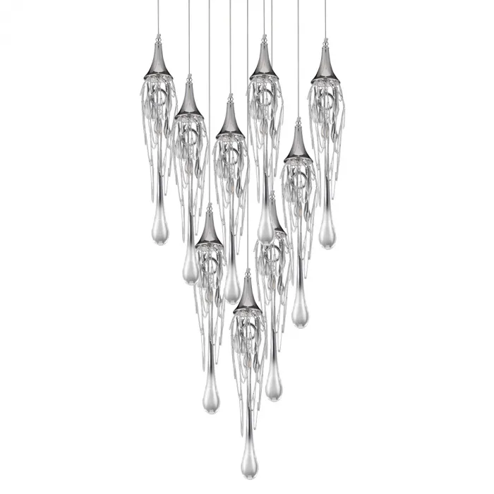 Подвесной светильник DeLight Collection Goddess Tears P68009L-9H chrome Цвет арматуры хром Цвет плафонов хром от ImperiumLoft