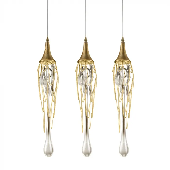 Подвесной светильник DeLight Collection Goddess Tears PR68009M-3 gold Цвет арматуры желтый Цвет плафонов желтый от ImperiumLoft