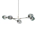 Люстра на штанге DeLight Collection Bubble KG0579P-5 smoky Цвет арматуры черный Цвет плафонов серый от ImperiumLoft