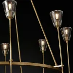 Люстра на штанге Torche De Verre 8 gold