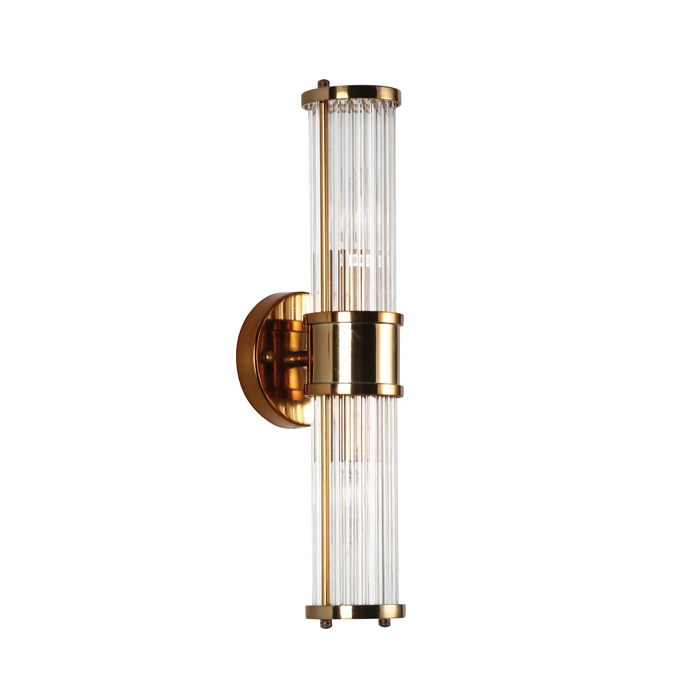 Бра DeLight Collection Claridges KM0768W-2 brass Цвет арматуры латунь Цвет плафонов прозрачный от ImperiumLoft