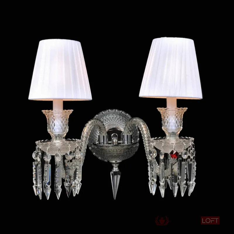 Бра DeLight Collection Baccarat ZZ86303BK-2W Цвет арматуры черный Цвет плафонов черный от ImperiumLoft