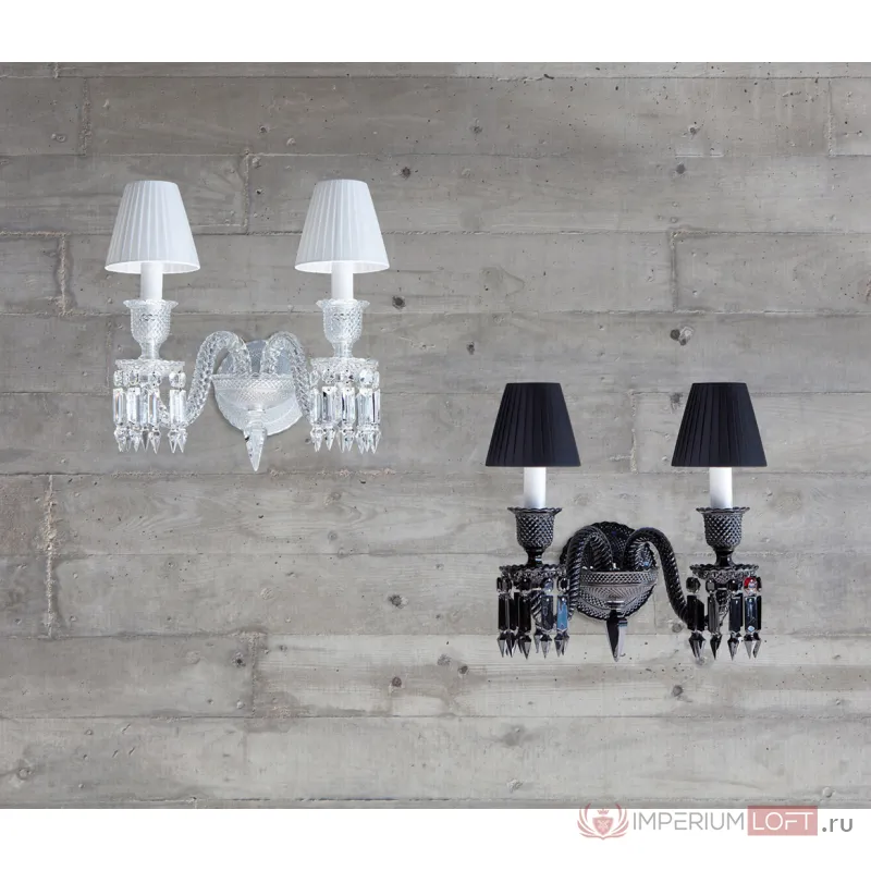 Бра DeLight Collection Baccarat ZZ86303BK-2W Цвет арматуры черный Цвет плафонов черный от ImperiumLoft