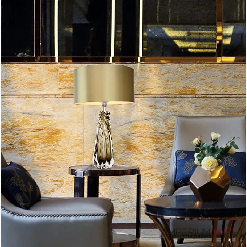 Настольная лампа декоративная DeLight Collection Crystal Table Lamp BRTL3020 Цвет арматуры хром Цвет плафонов зеленый