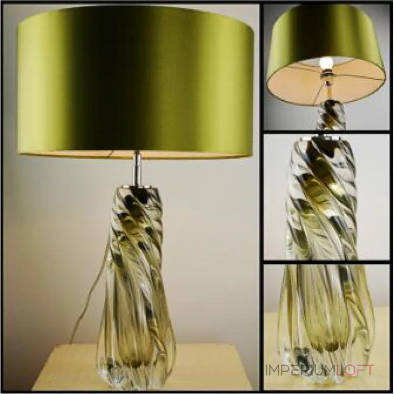 Настольная лампа декоративная DeLight Collection Crystal Table Lamp BRTL3020 Цвет арматуры хром Цвет плафонов зеленый